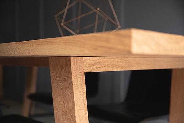 handmade wood table - grain detail
